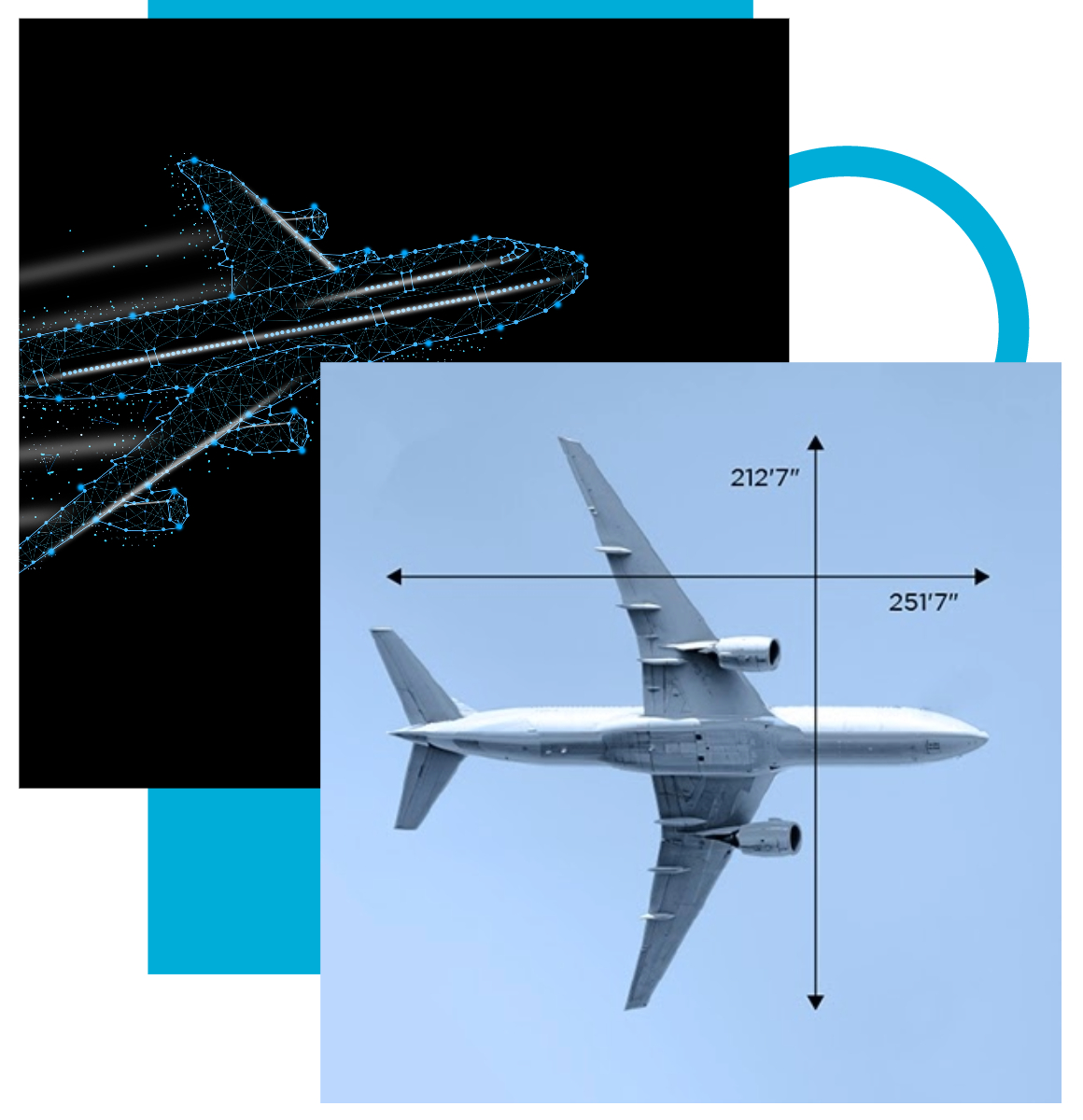 second composite image for measurements of boeing 777